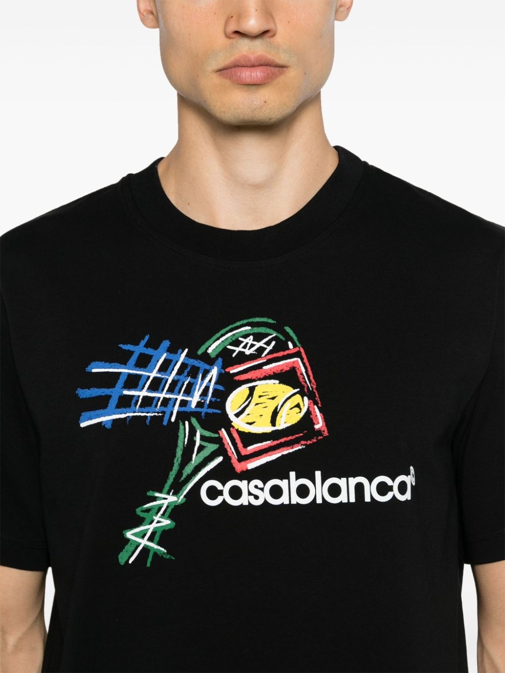 Croquis De Tennis logo-print T-shirt - 5