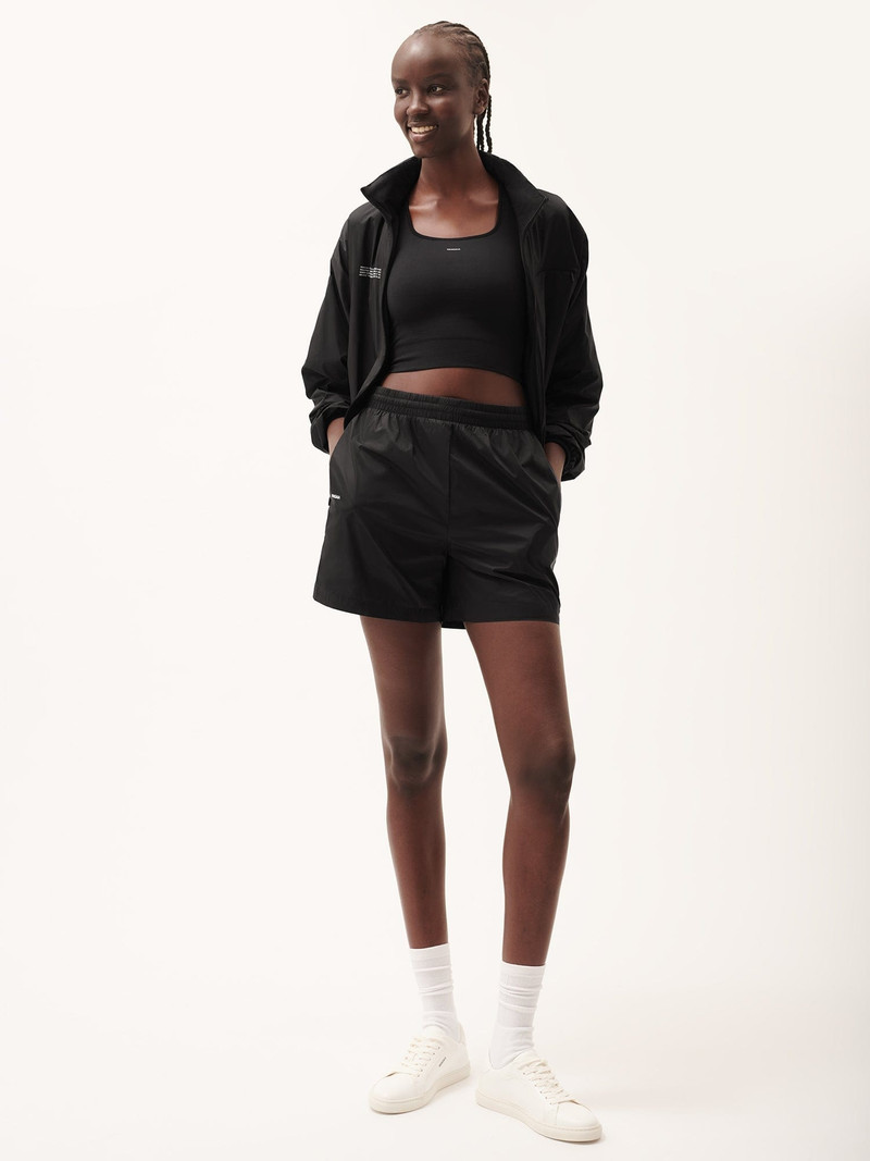 PANGAIA Womens DNA Recycled Nylon Shorts - Black outlook