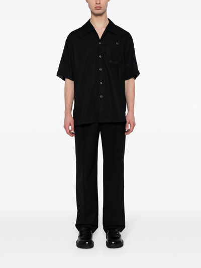 FENG CHEN WANG sheer-panel cotton shirt outlook