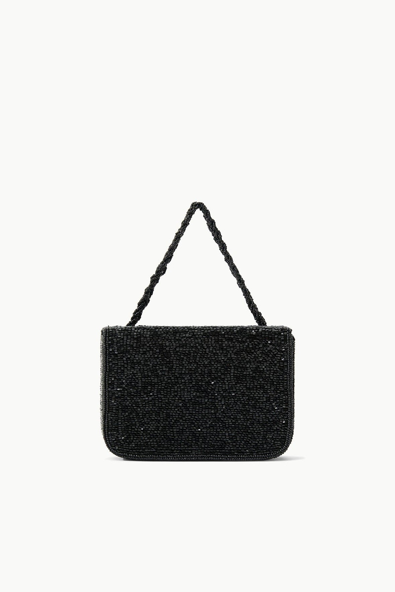 STAUD CARMEN BEADED BOX BAG BLACK 1