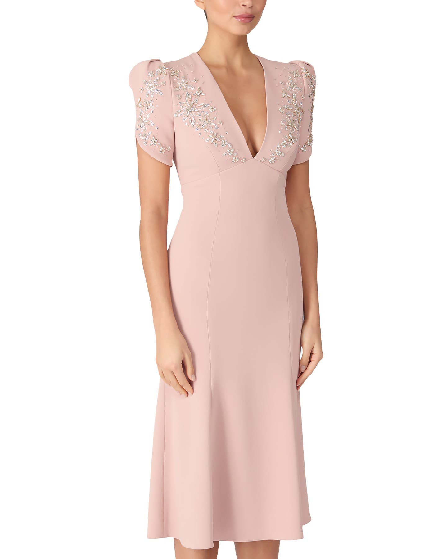 Jenny Packham Rosina Cocktail Dress in Pale Powder at Nordstrom - 2