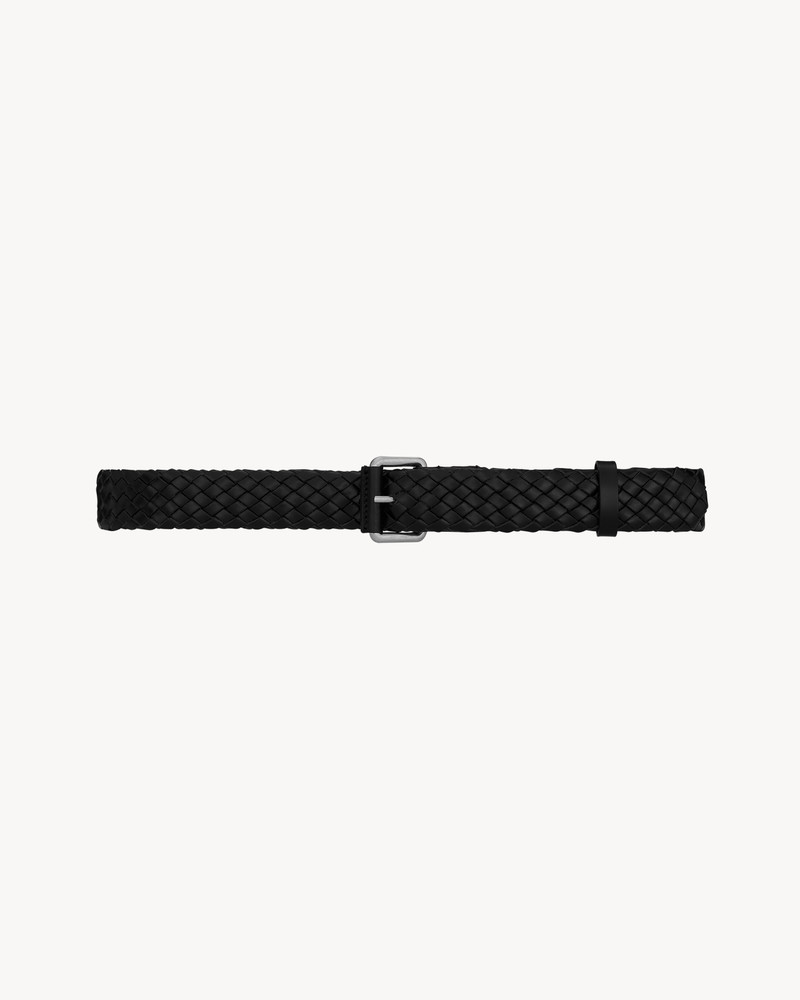 MOTORCYCLE BELT IN WOVEN LEATHER 1
