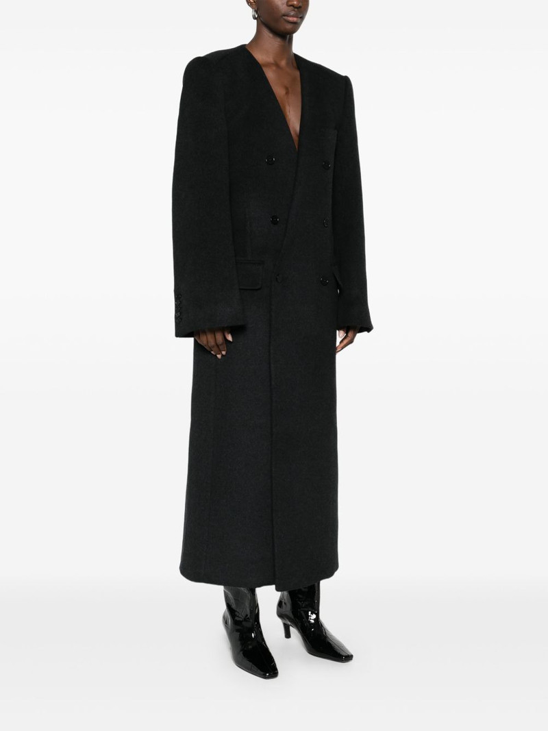 collarless double-breasted coat 3