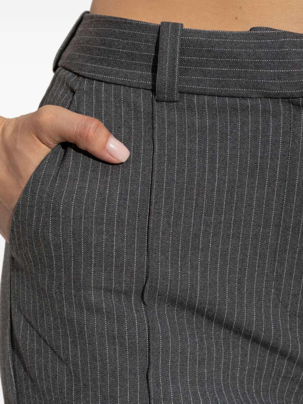 pinstripe pleated trousers - 5