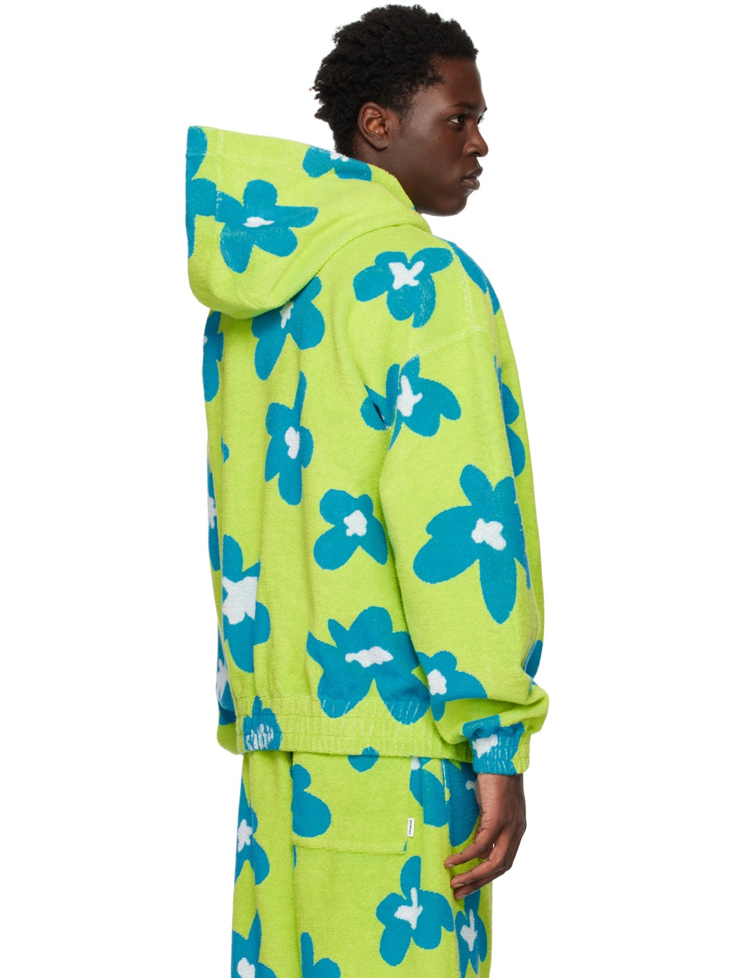 Green & Blue Bloom Hoodie - 3
