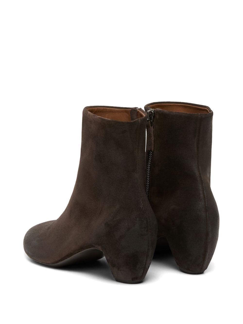 pointed-toe suede ankle boots - 3