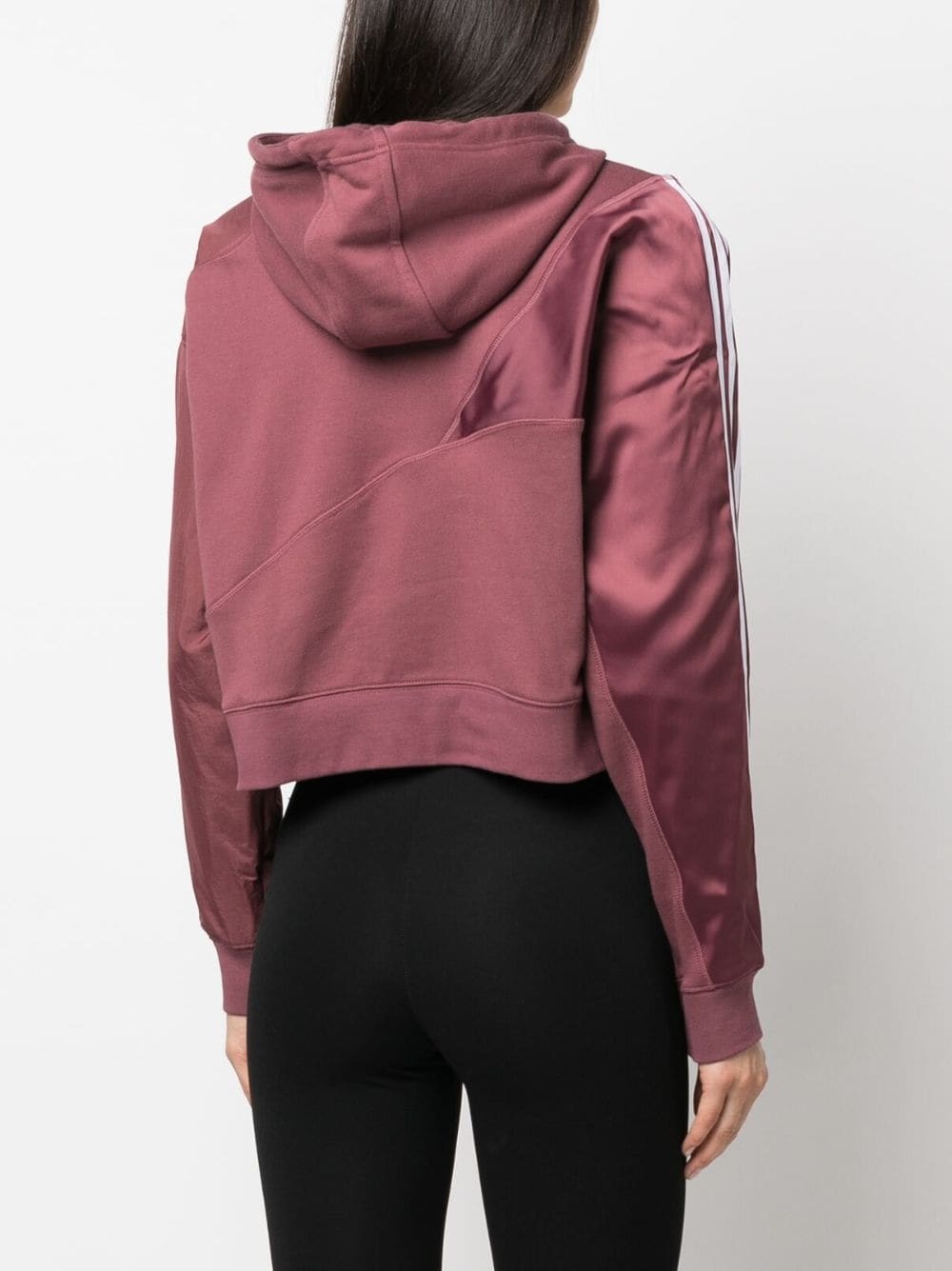 cropped drawstring hoodie - 4