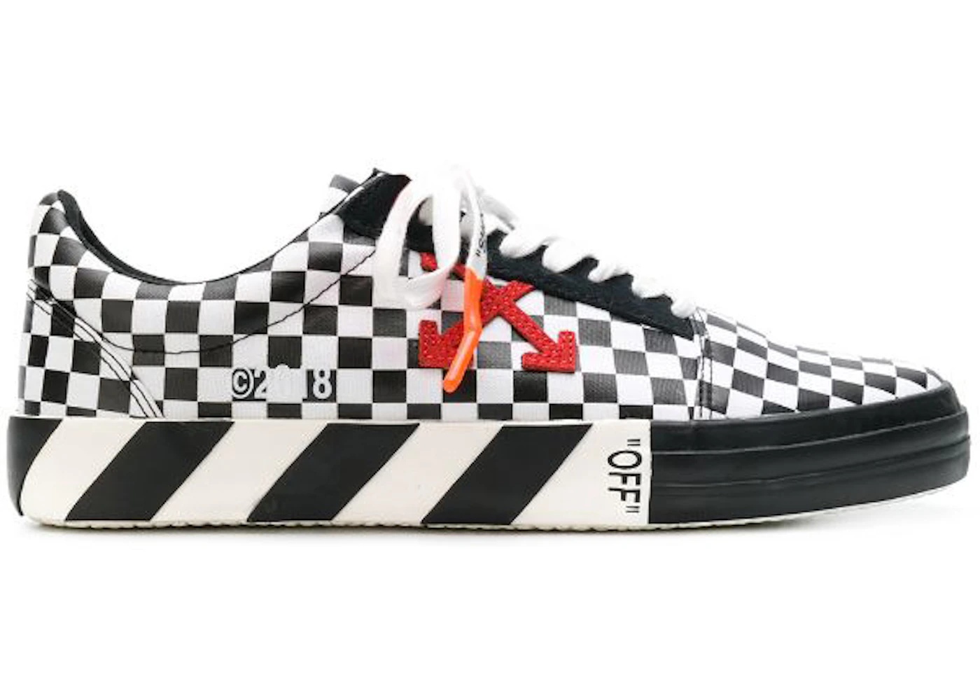 Off-White Checked Low Top Red Arrow SS18 - 1