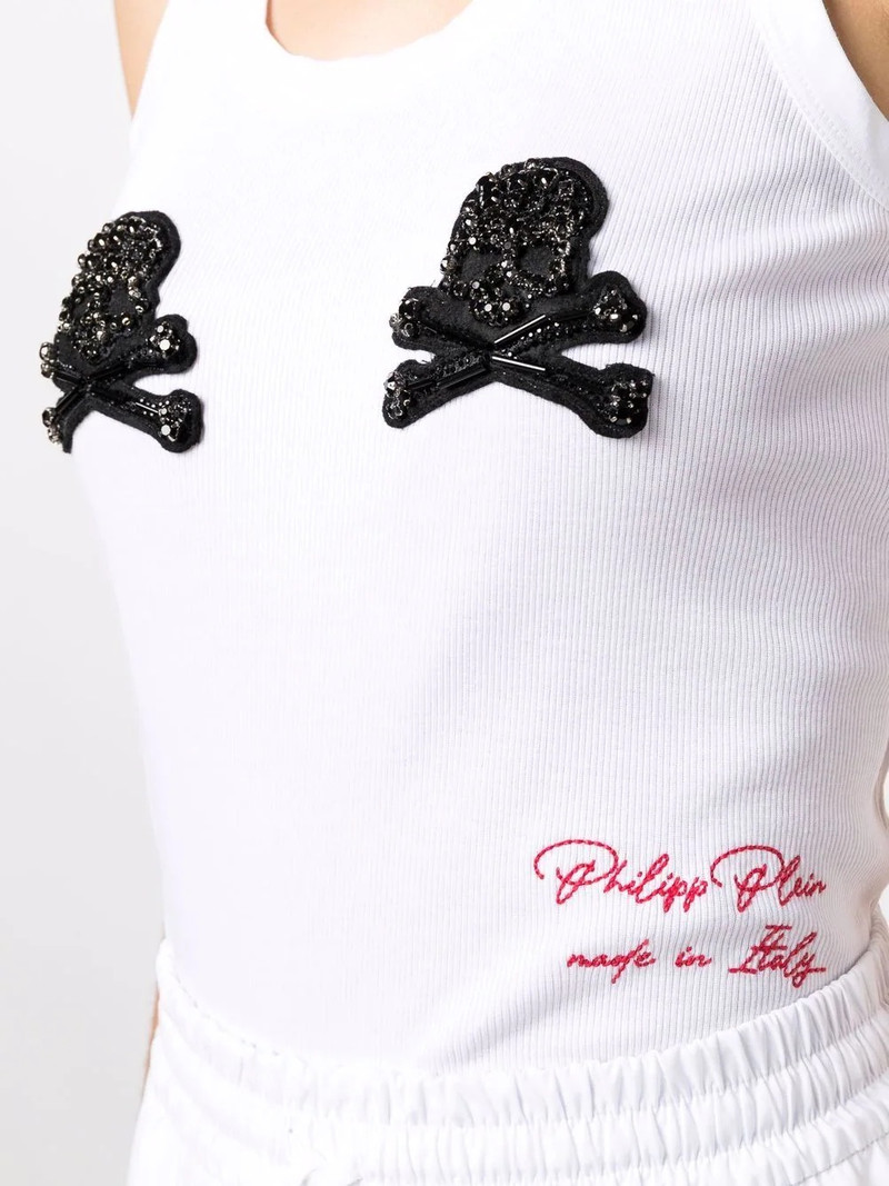 skull-appliqué tank top 5