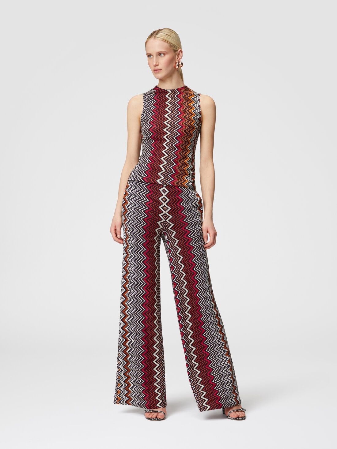 Zigzag wool and viscose trousers - 2