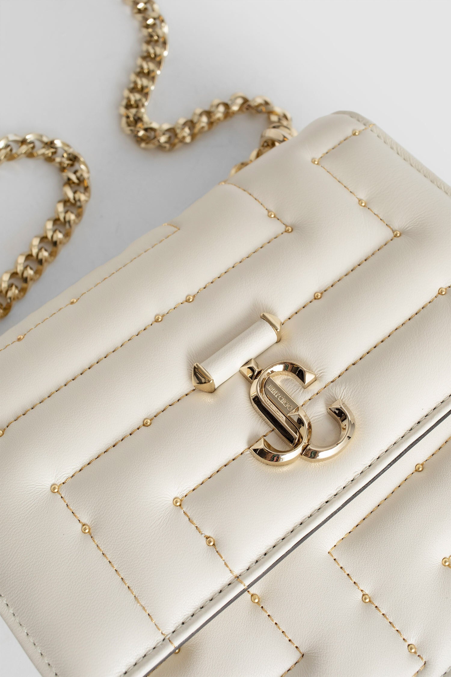 JIMMY CHOO WOMAN WHITE SHOULDER BAGS - 4