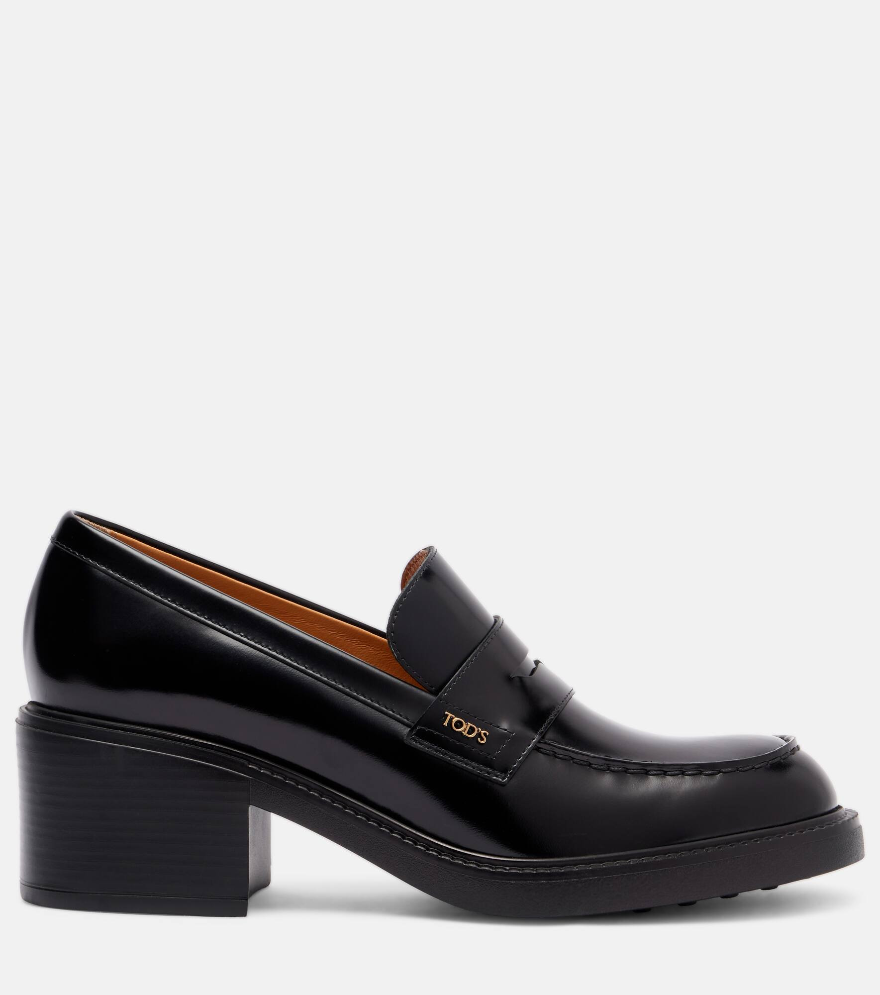 60 leather loafer pumps - 4