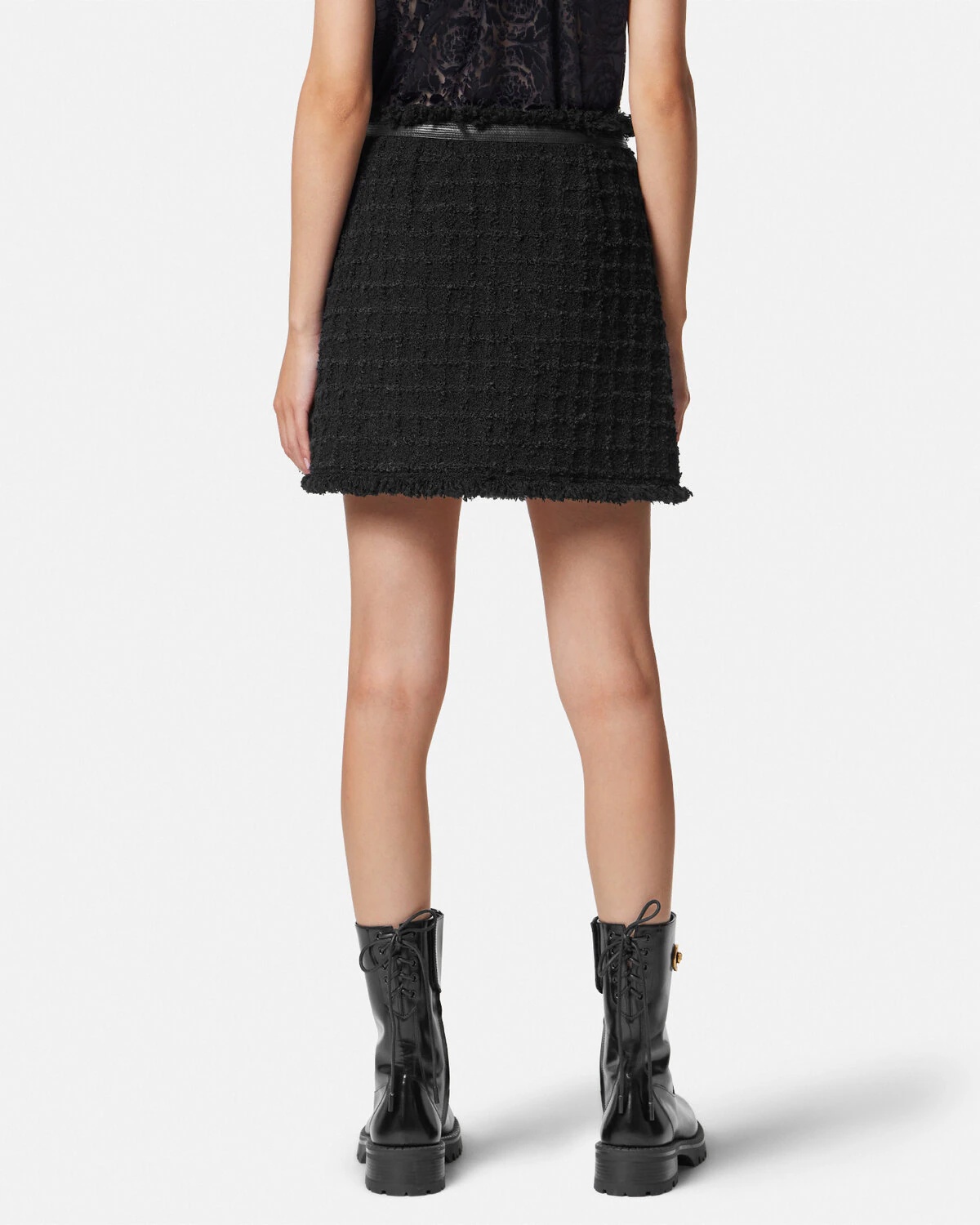 Bouclé Tweed Mini Skirt - 5