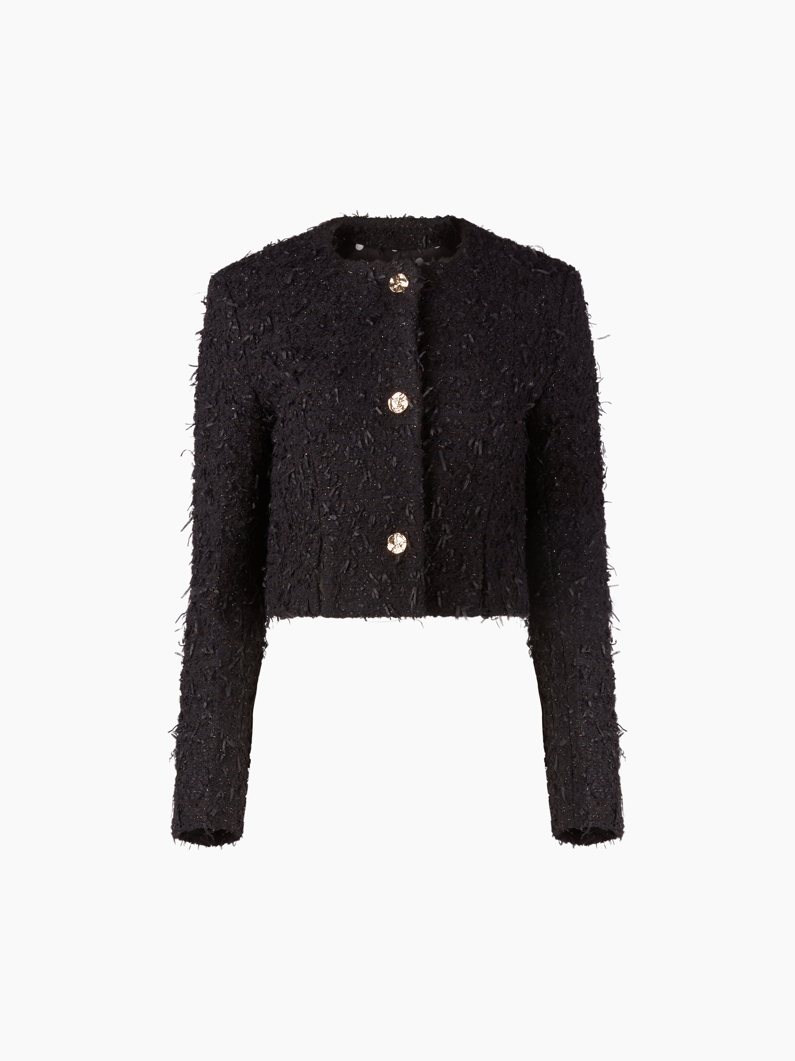 ROUND COLLAR JACKET IN TWEED - 5
