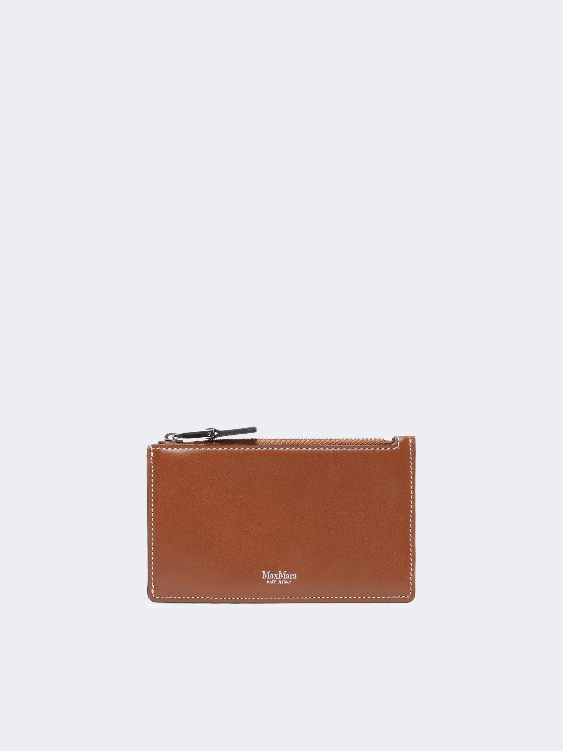 Leather card holder - AMBER BROWN - 1