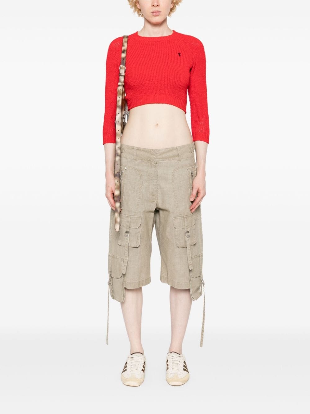 chunk-knit cropped jumper - 3