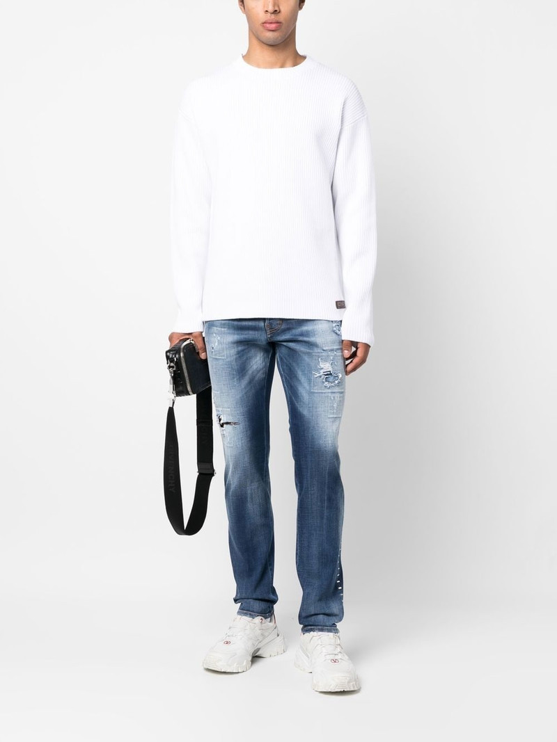 DSQUARED2 distressed slim-fit jeans outlook