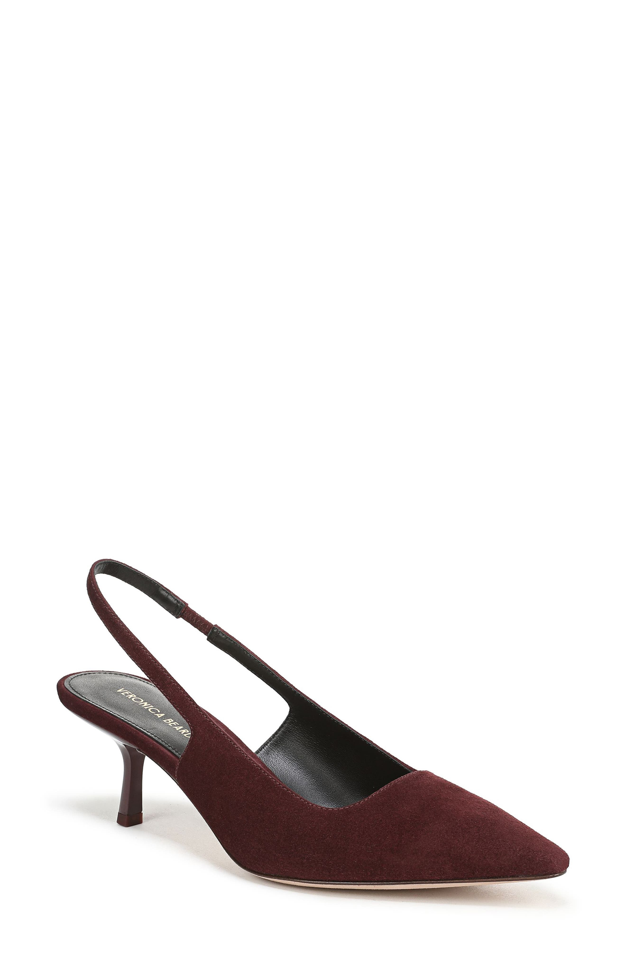 Veronica Beard Cashel Slingback Pointed Toe Pump in Raisin at Nordstrom - 1
