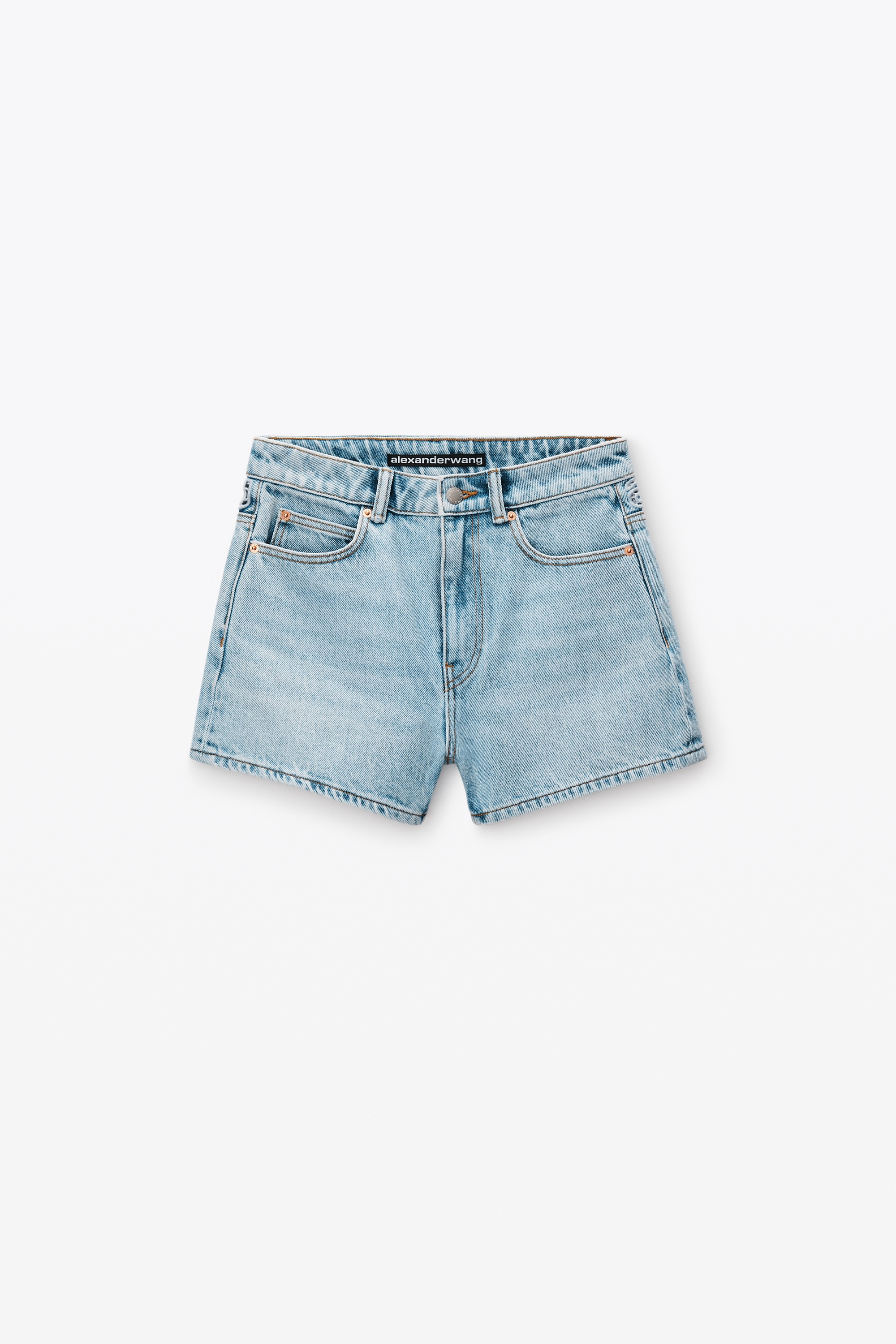 High Rise Shorty in Recycled Denim - 1