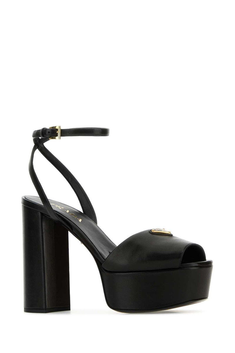 Prada Prada Women Black Nappa Leather Sandals outlook