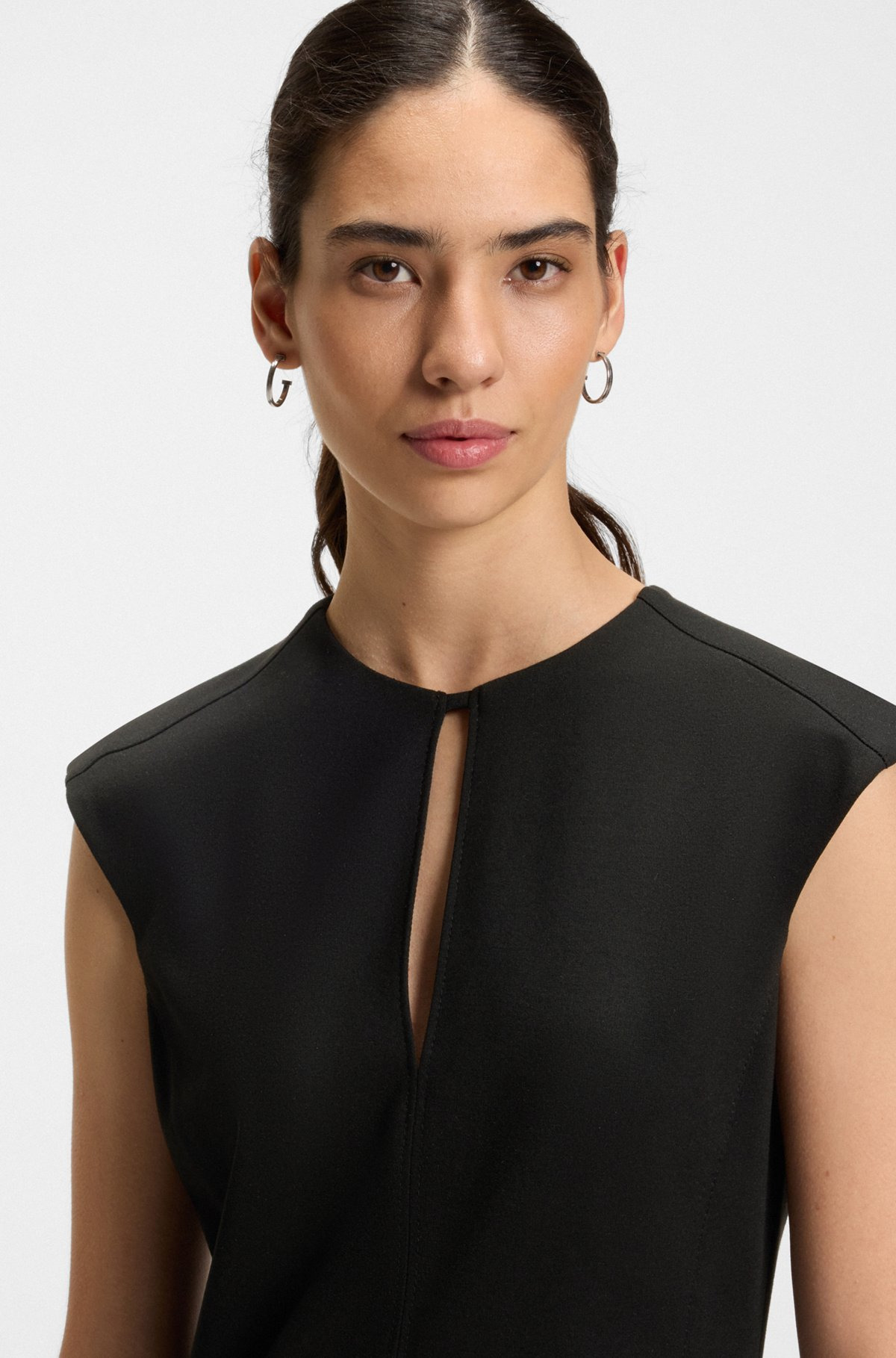 SHIFT DRESS WITH BELT DETAIL - 5