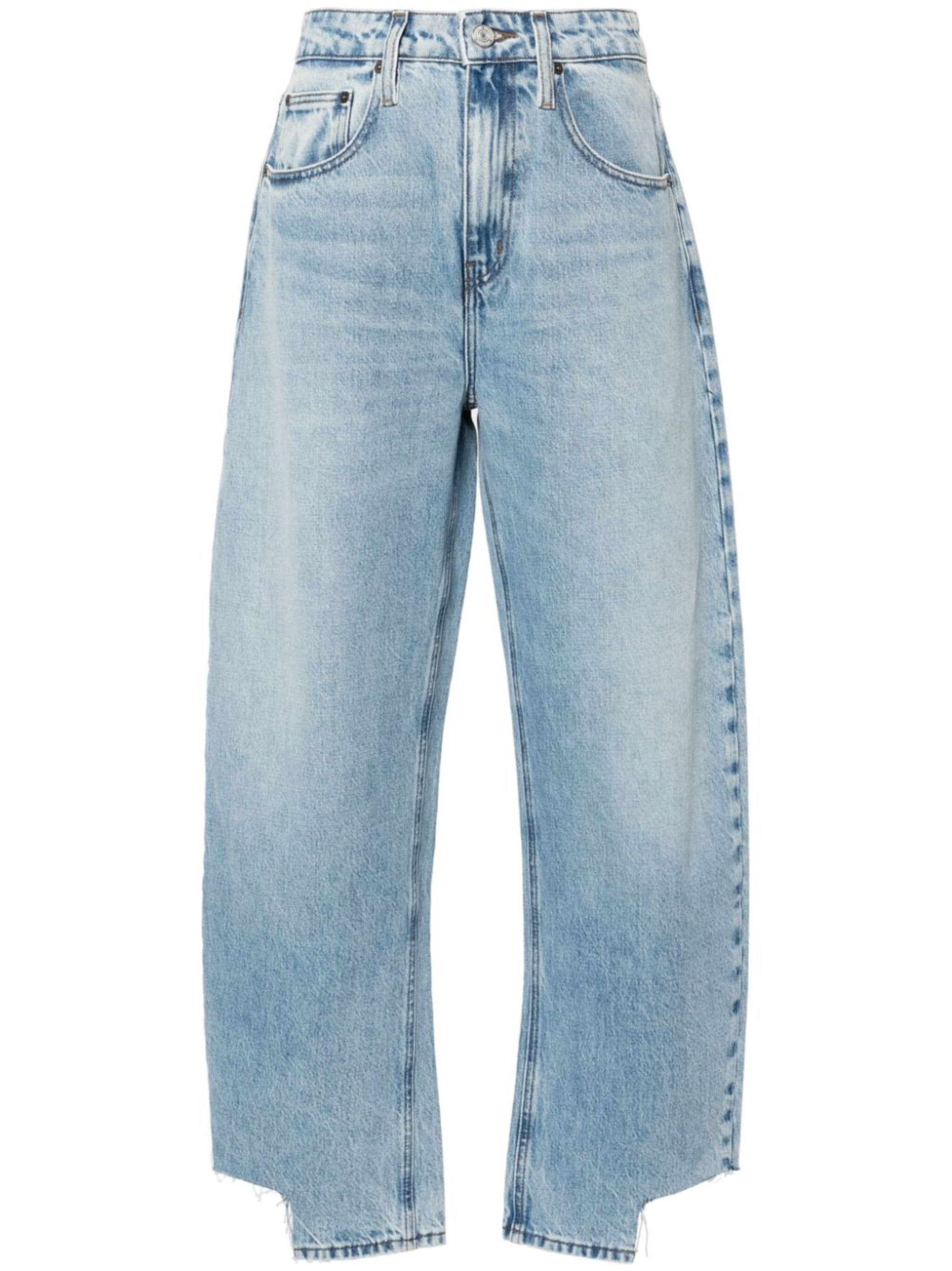 high-rise barrel jeans - 1