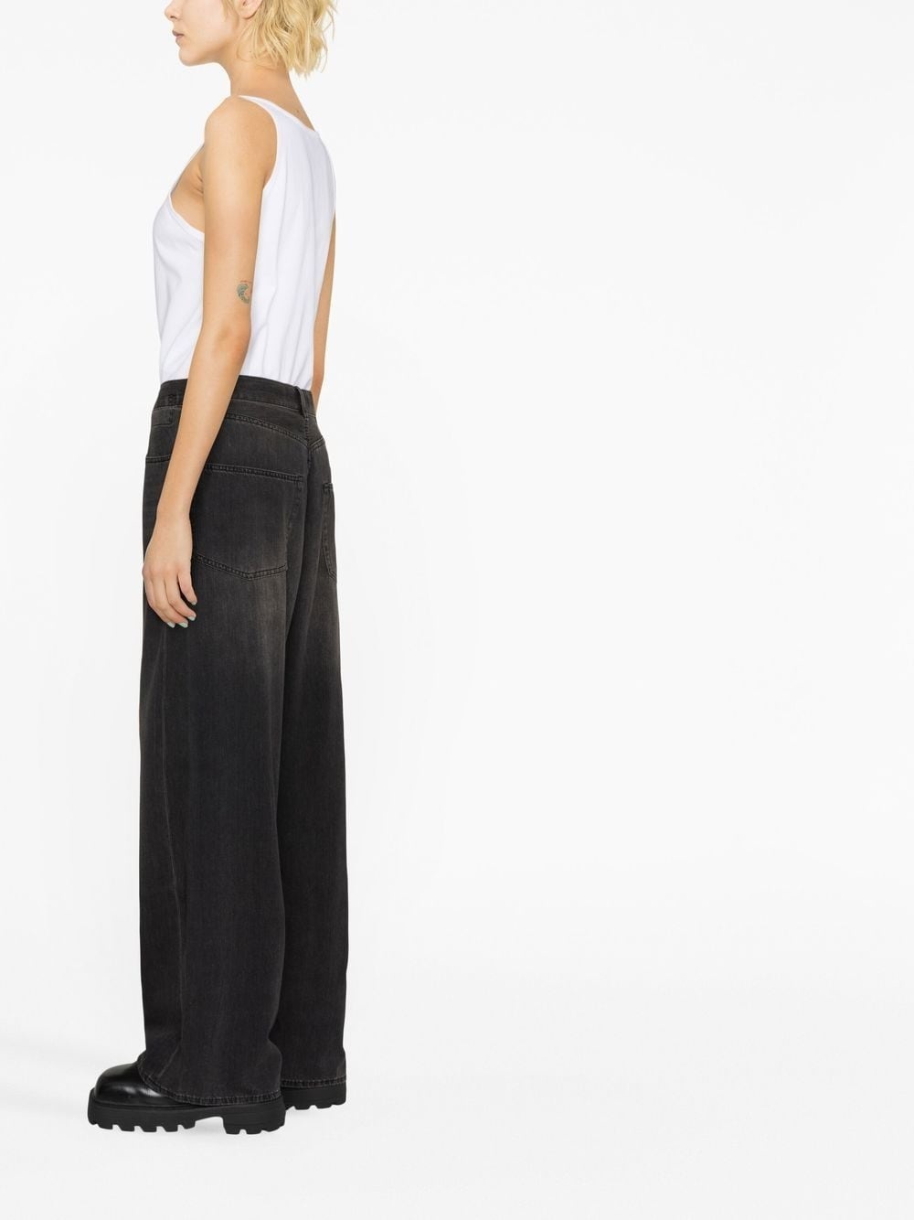 mid-rise wide-leg jeans - 3