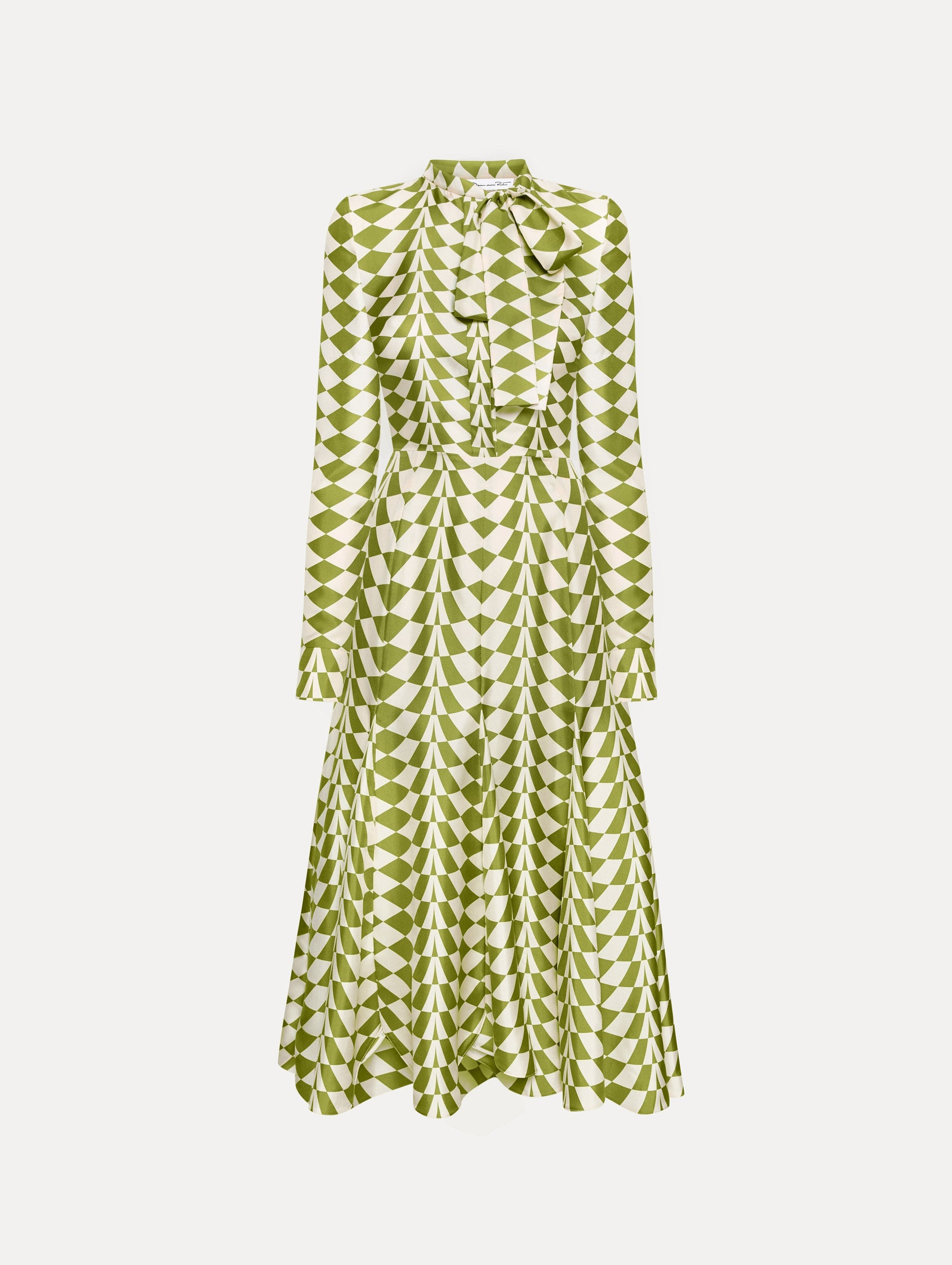 GEO SILK TWILL SHIRT DRESS - 1
