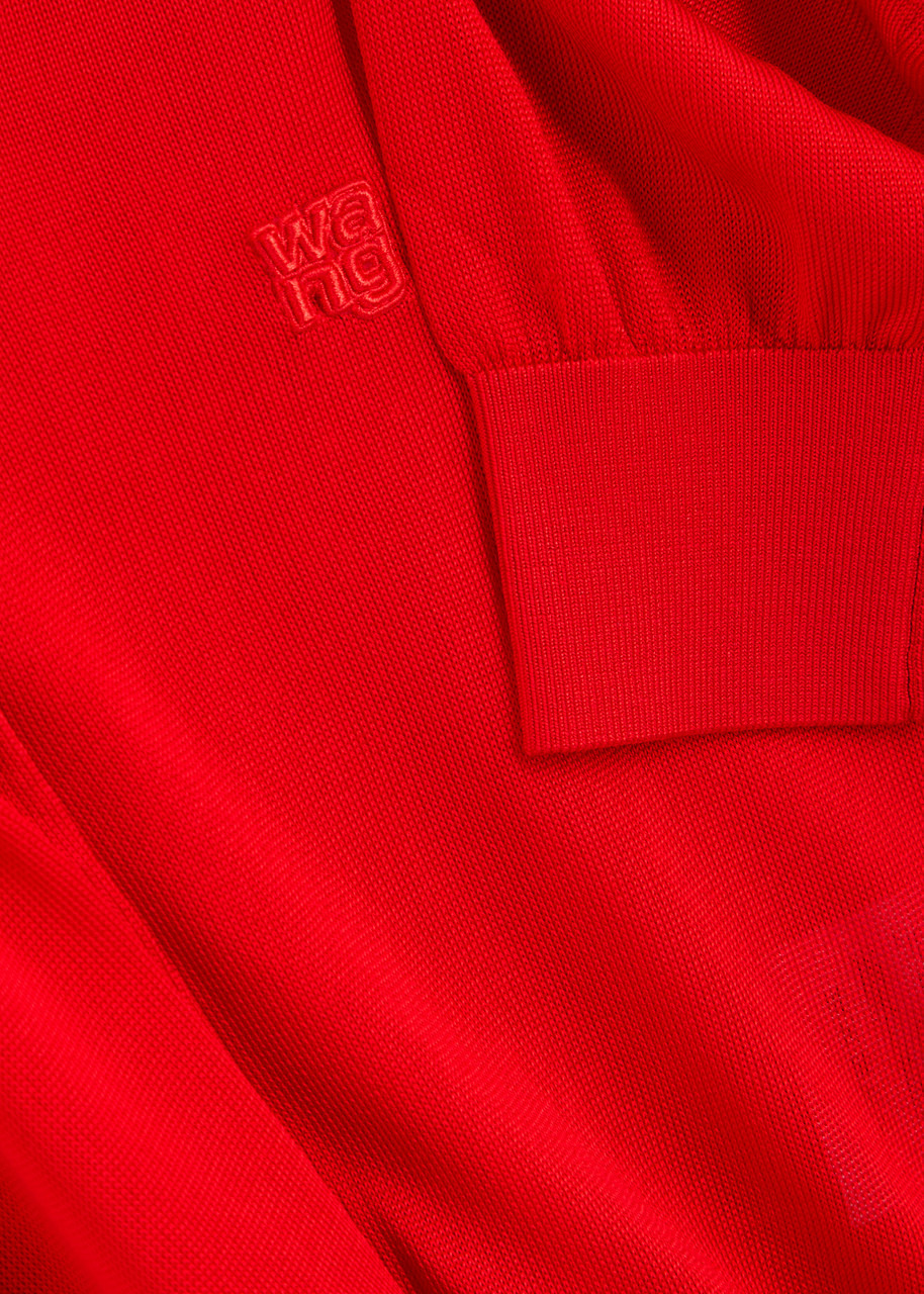 Alexanderwang.t Logo-embroidered Cropped Fine-knit Cardigan - 5
