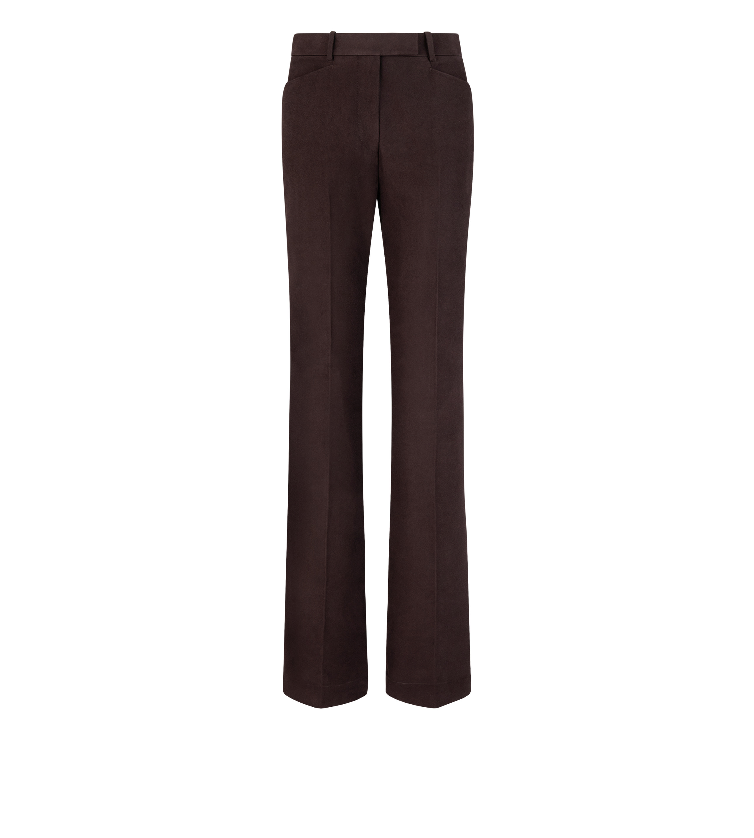 COTTON MOLESKIN TAILORED WIDE LEG PANTS - 1