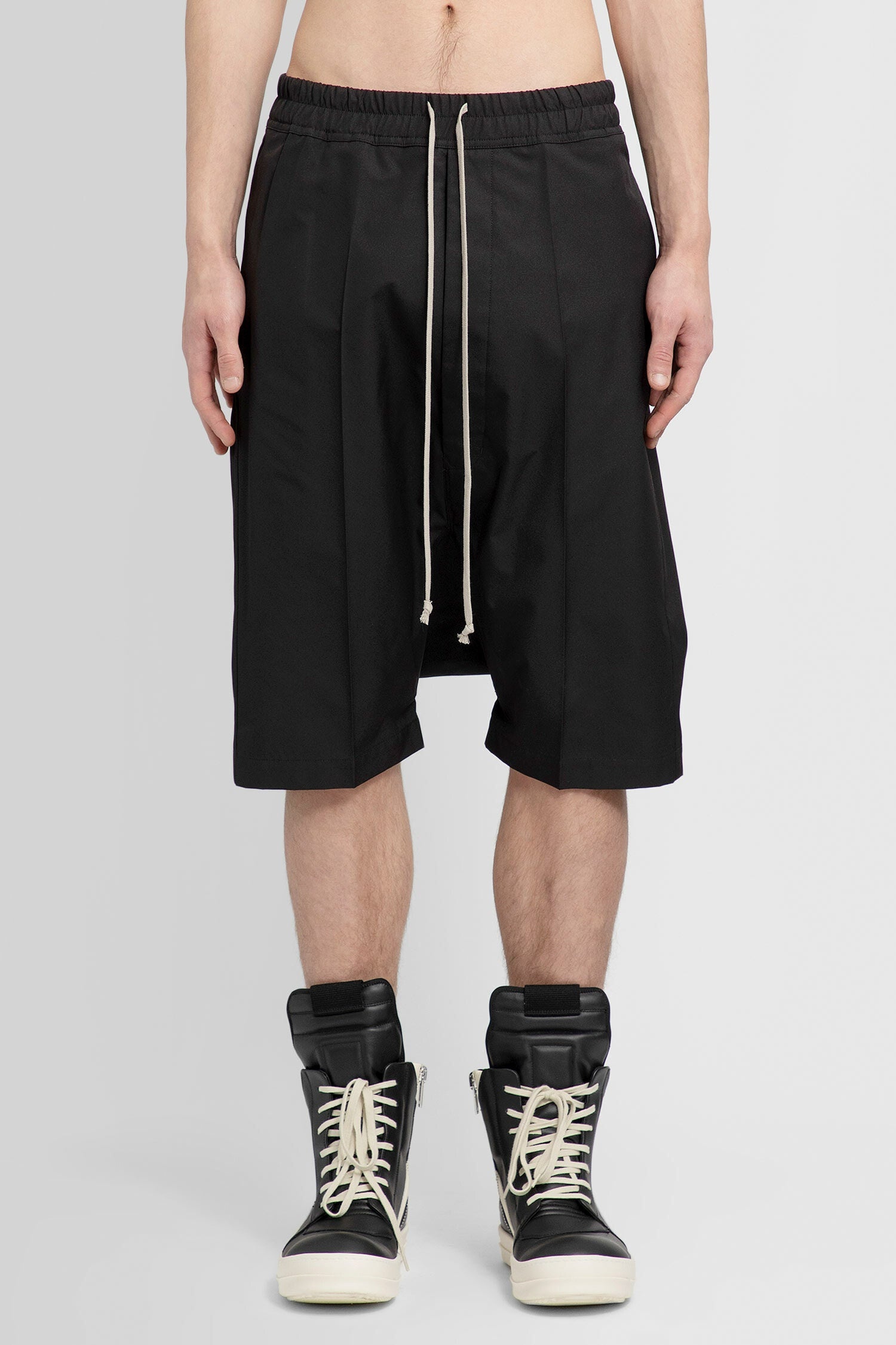 RICK OWENS MAN BLACK SHORTS - 1