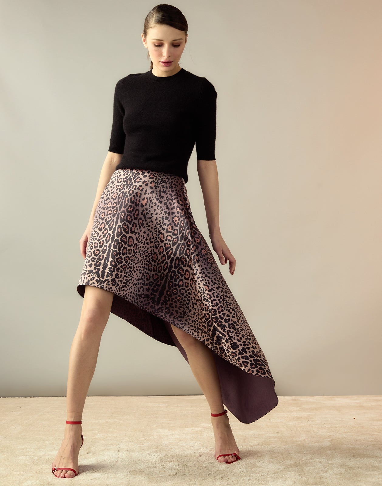 Leopardess Satin Skirt - 2