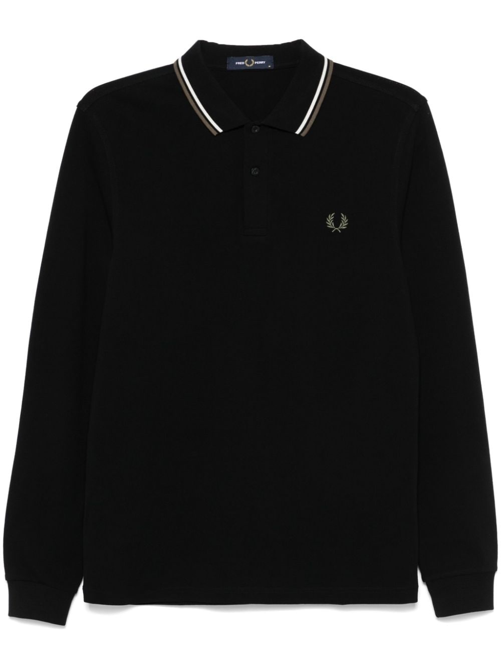 logo-embroidered polo shirt - 1