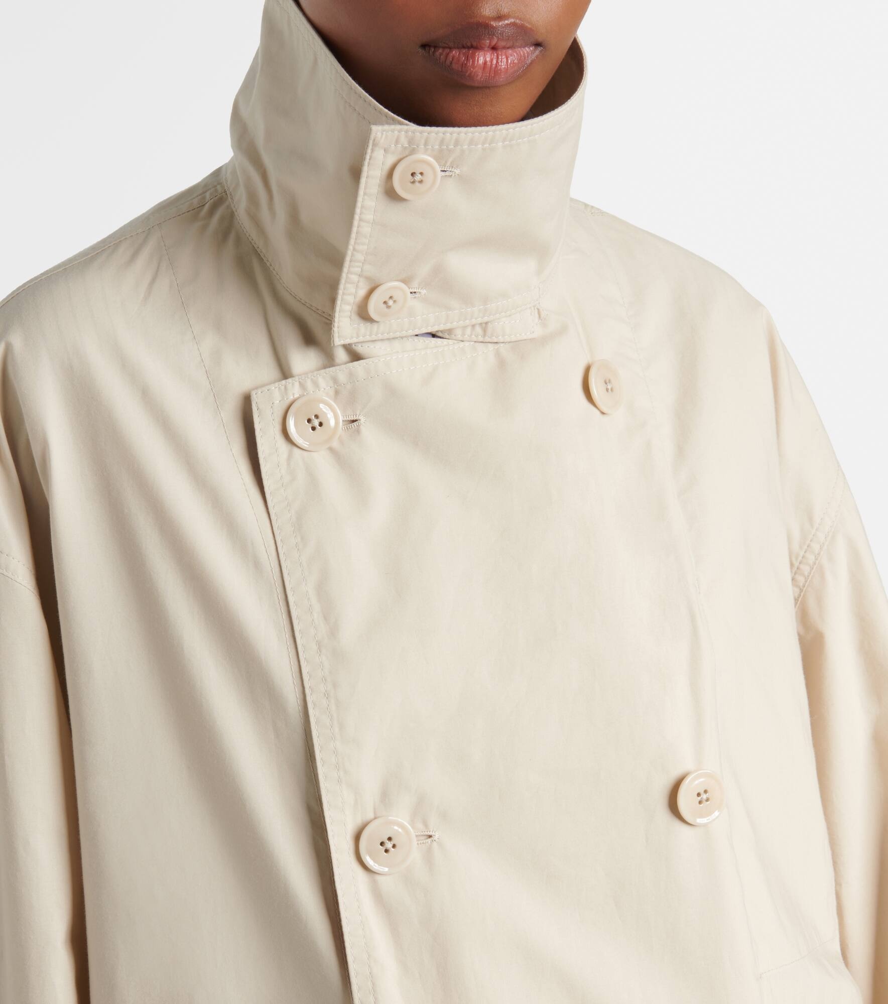 Technical cropped trench coat - 4