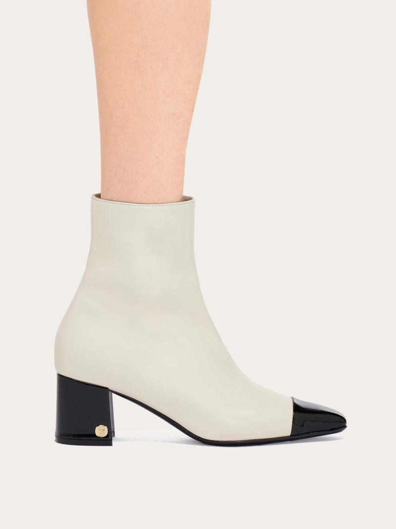 FERRAGAMO Bootie with patent accents outlook