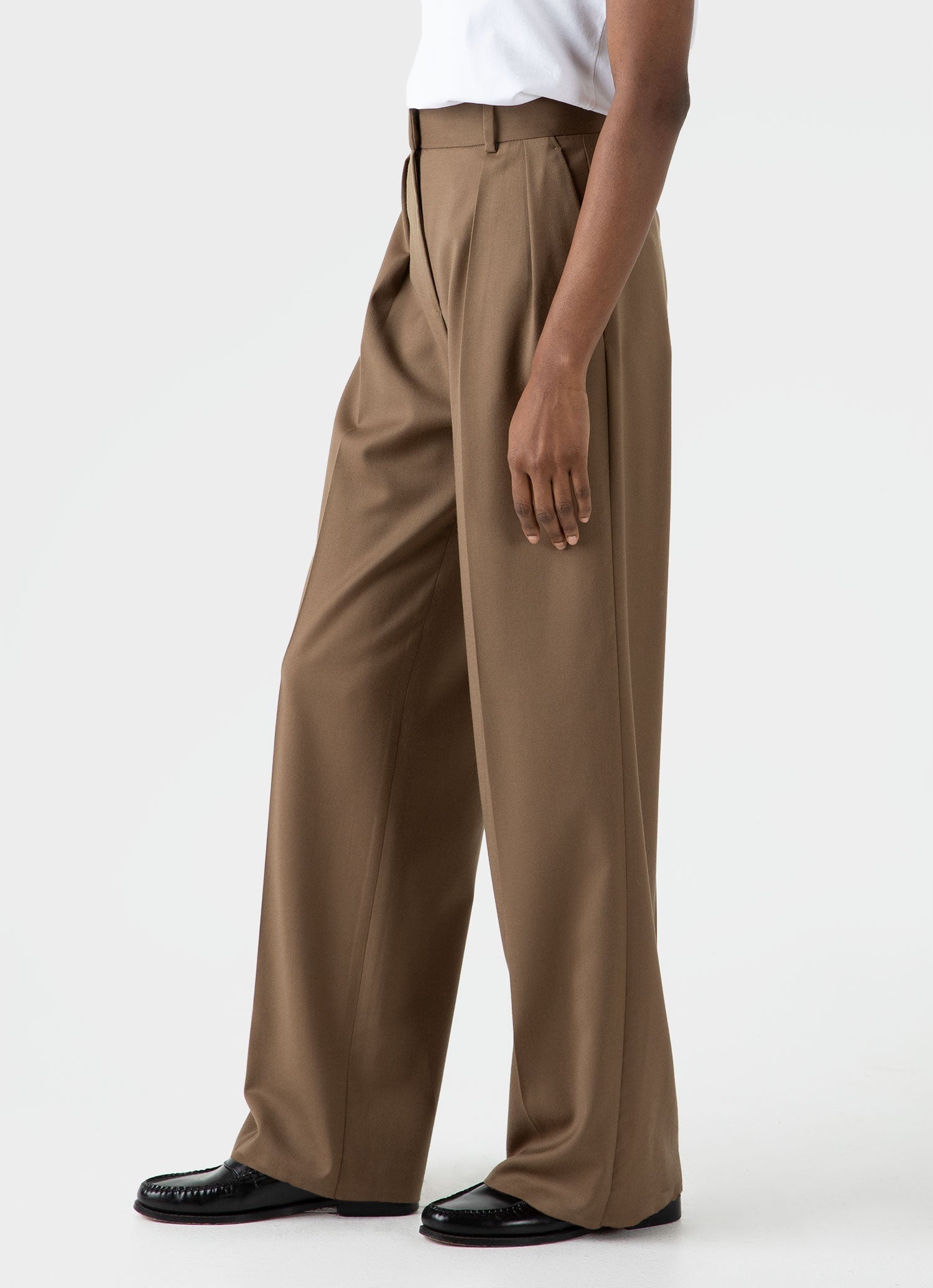 Pleated Wool Trouser - 3