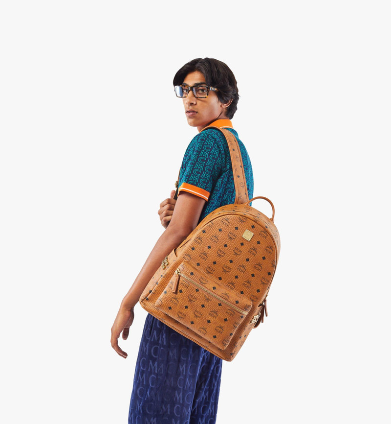 MCM Stark Side Studs Backpack in Visetos outlook