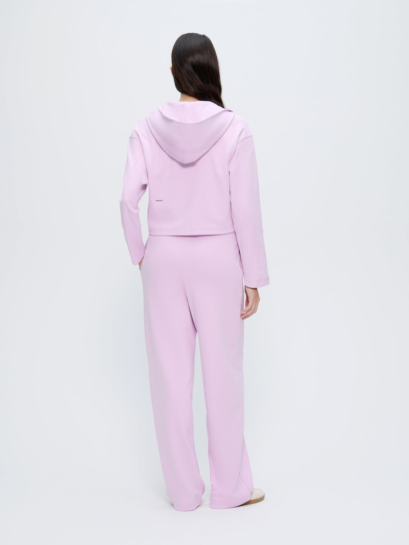 Womens Double Jersey Pleated Trousers - Crocus Purple 4