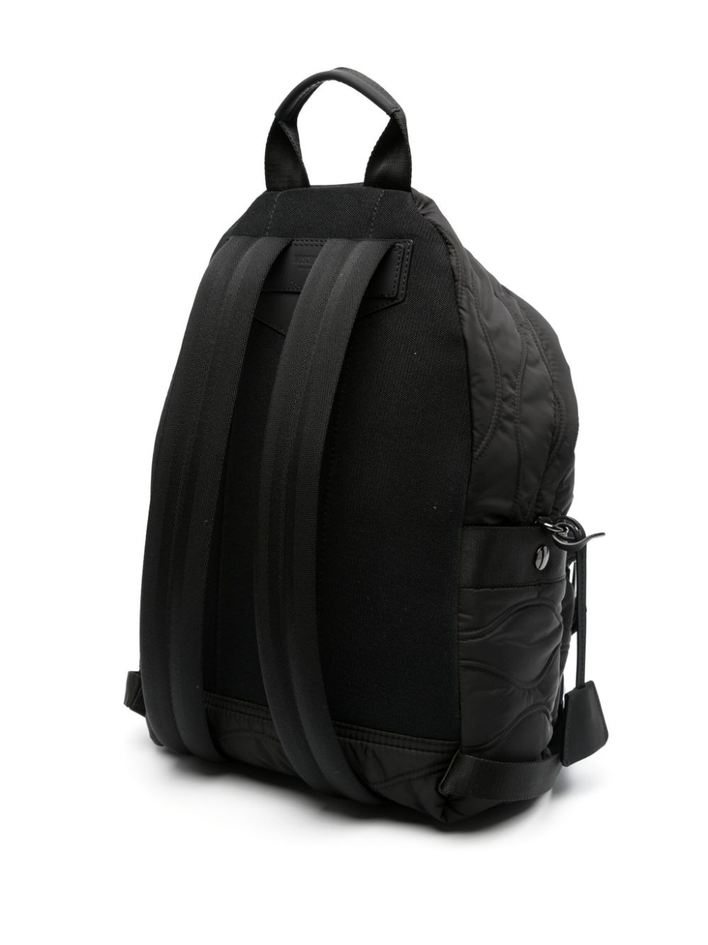 logo-patch quilted backpack - 3