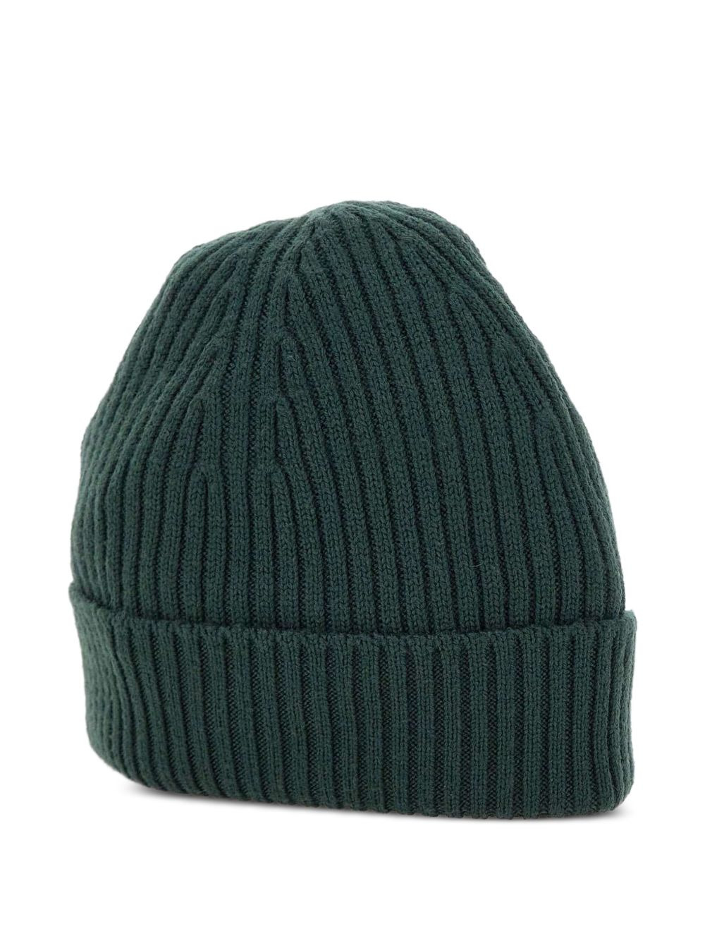 logo-patch ribbed beanie - 2