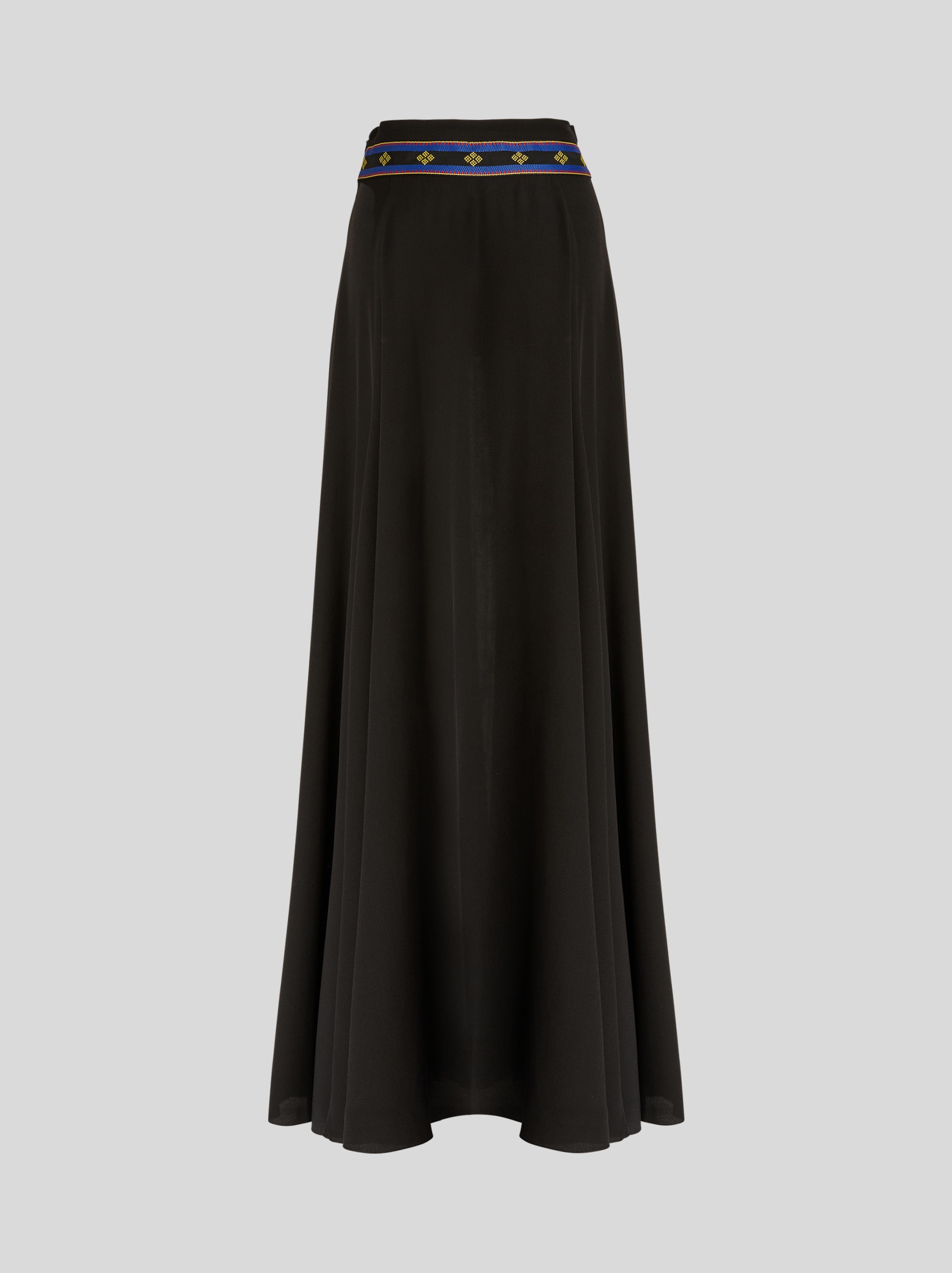SILK SKIRT WITH RIBBONS AND FLORAL DETAIL - 5