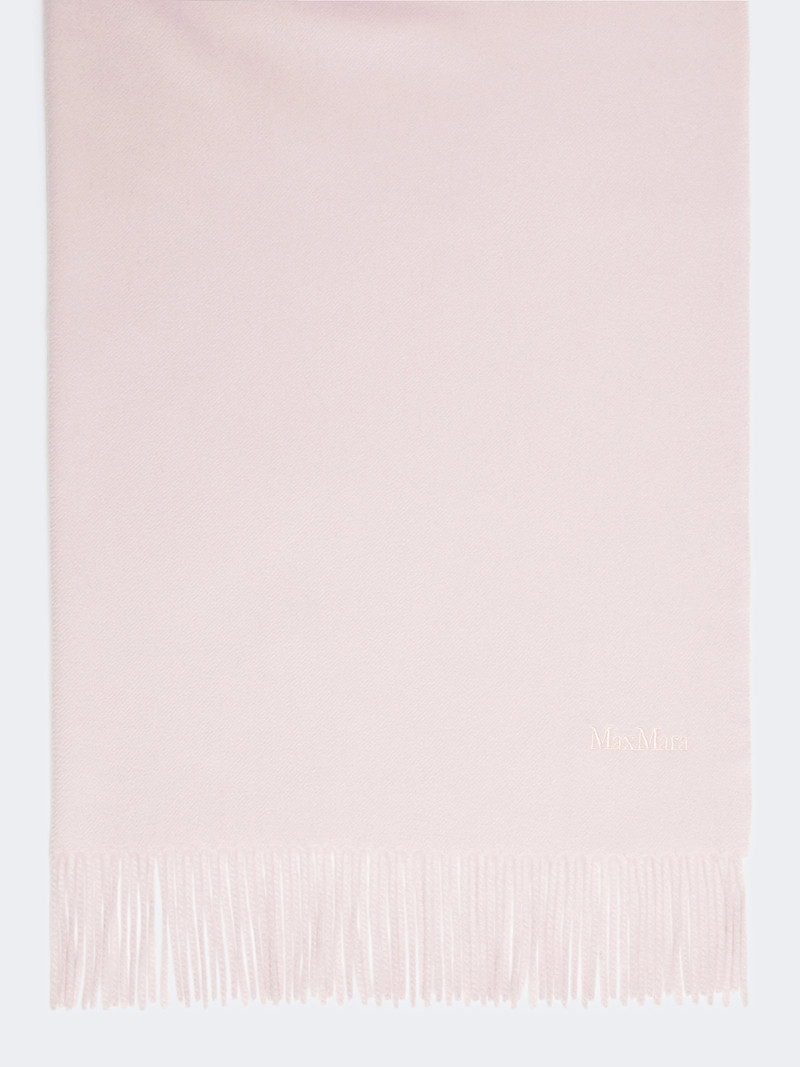 BACI Embroidered and fringed cashmere stole - PINK 1