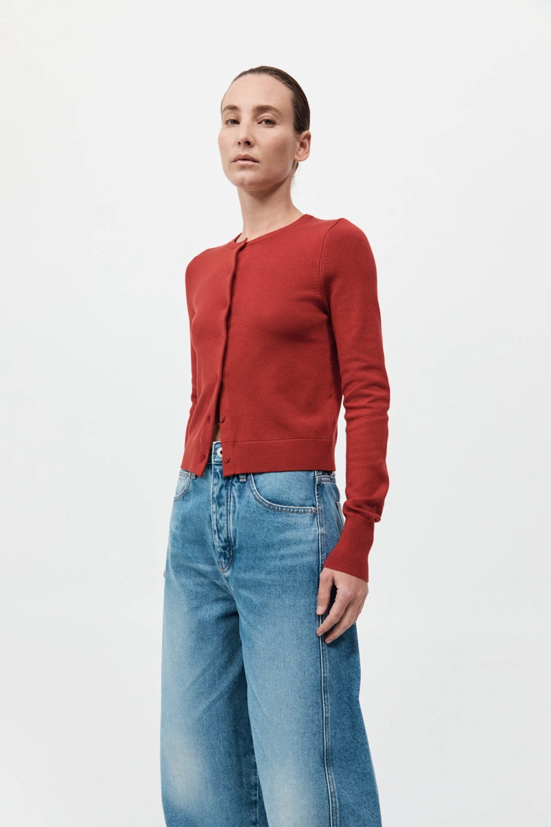 Classic Cardigan - Rosso - 4