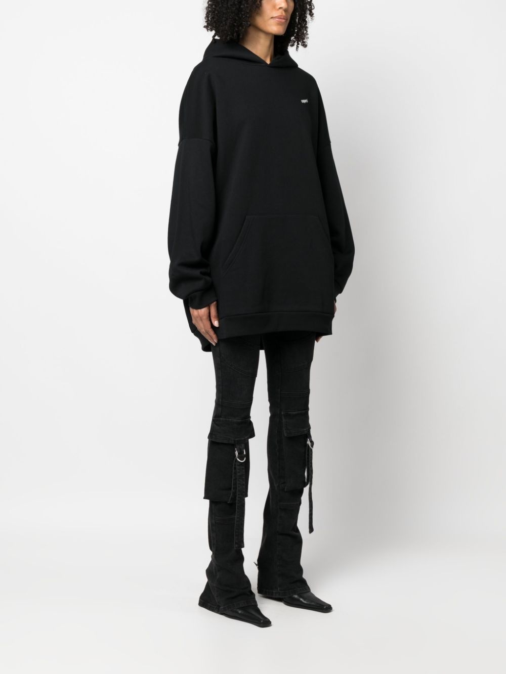 oversize logo-print hoodie - 3
