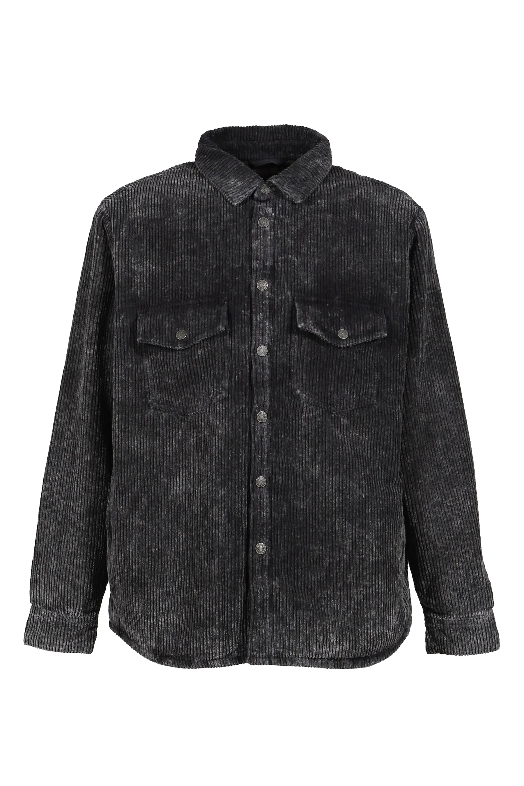 CORDUROY PADDED OVERSHIRT / BLK - 1