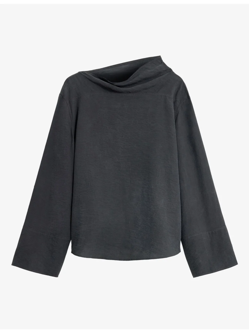 Laila Cowl-Neck Oversized Silk-Blend Blouse - 1
