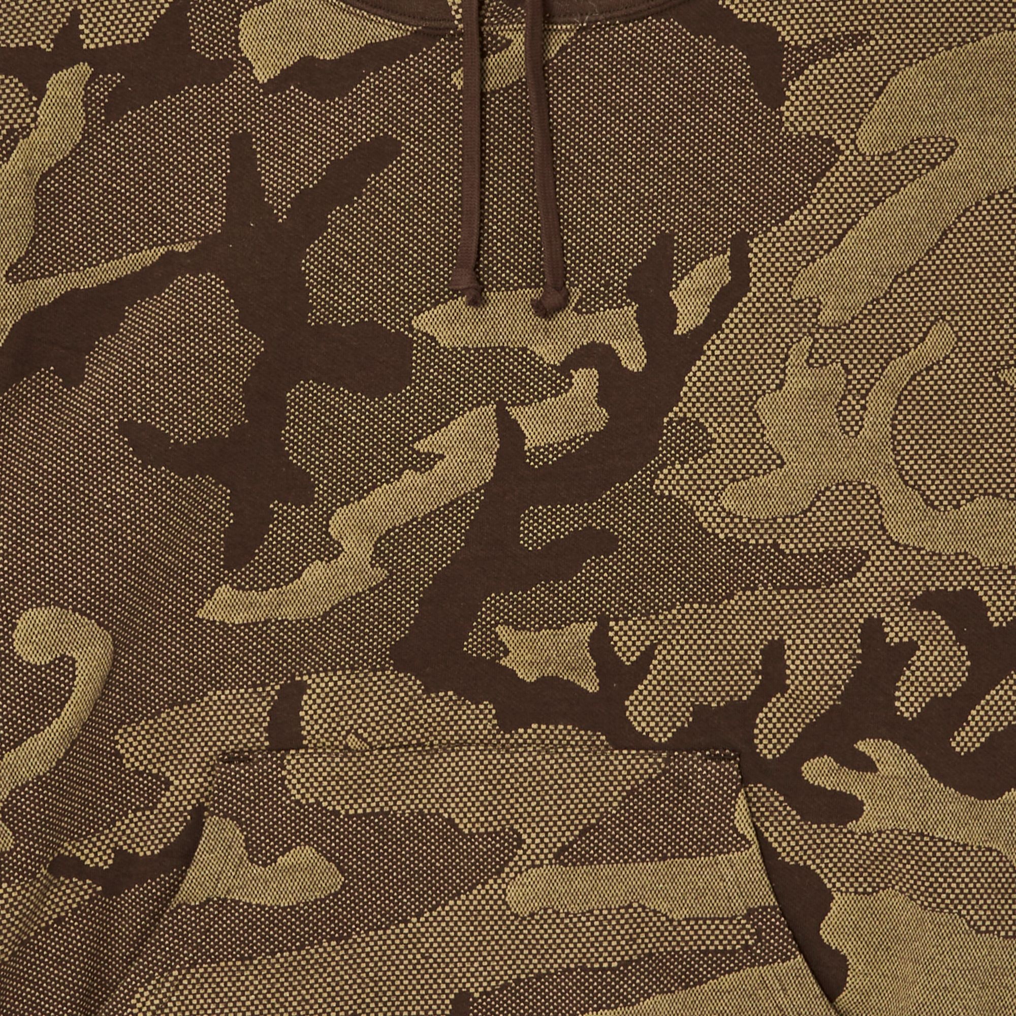 Supreme Jacquard Stripe Hooded Sweatshirt 'Brown Camo' - 3