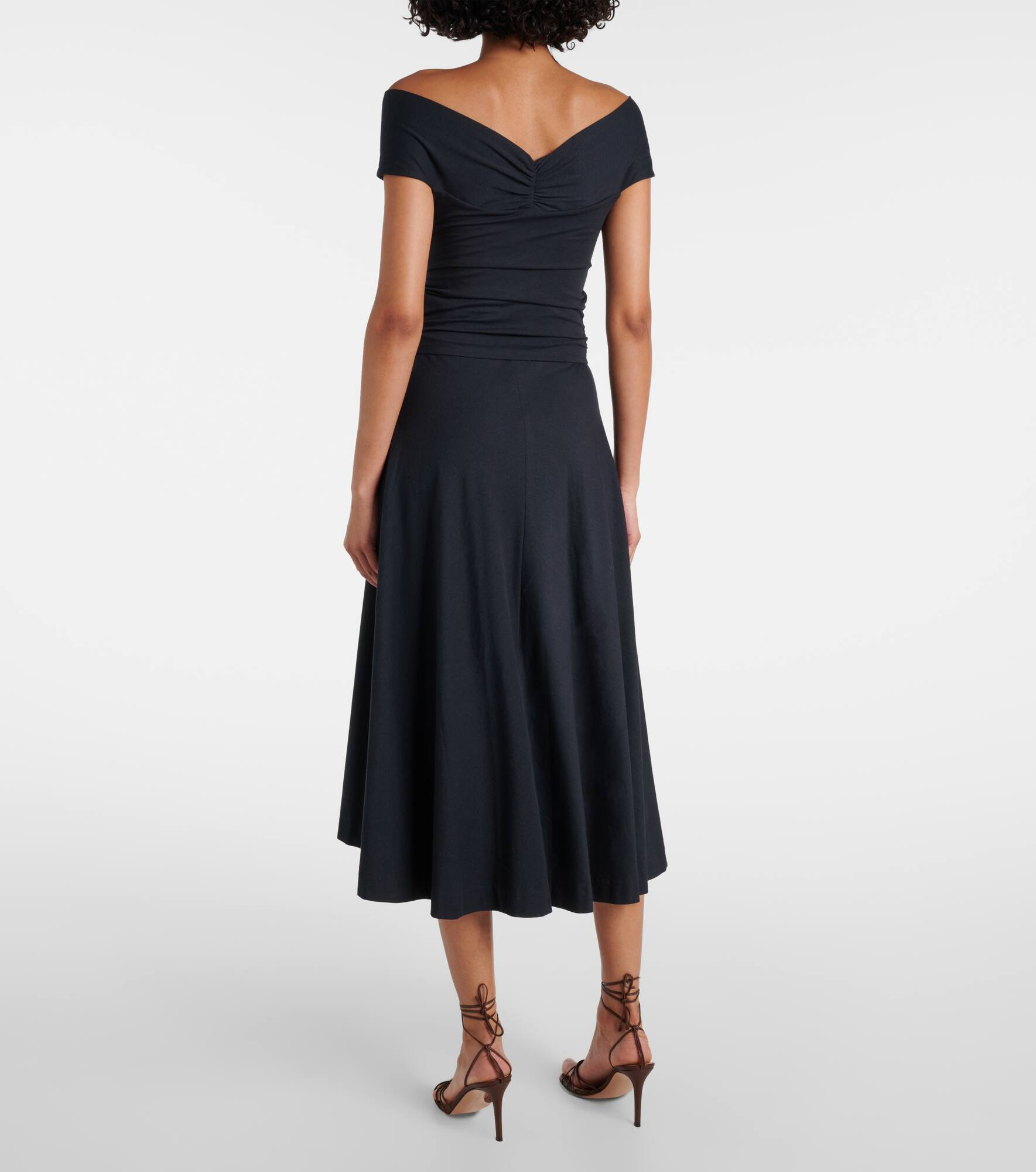 Soft Drape off-shoulder midi dress - 3