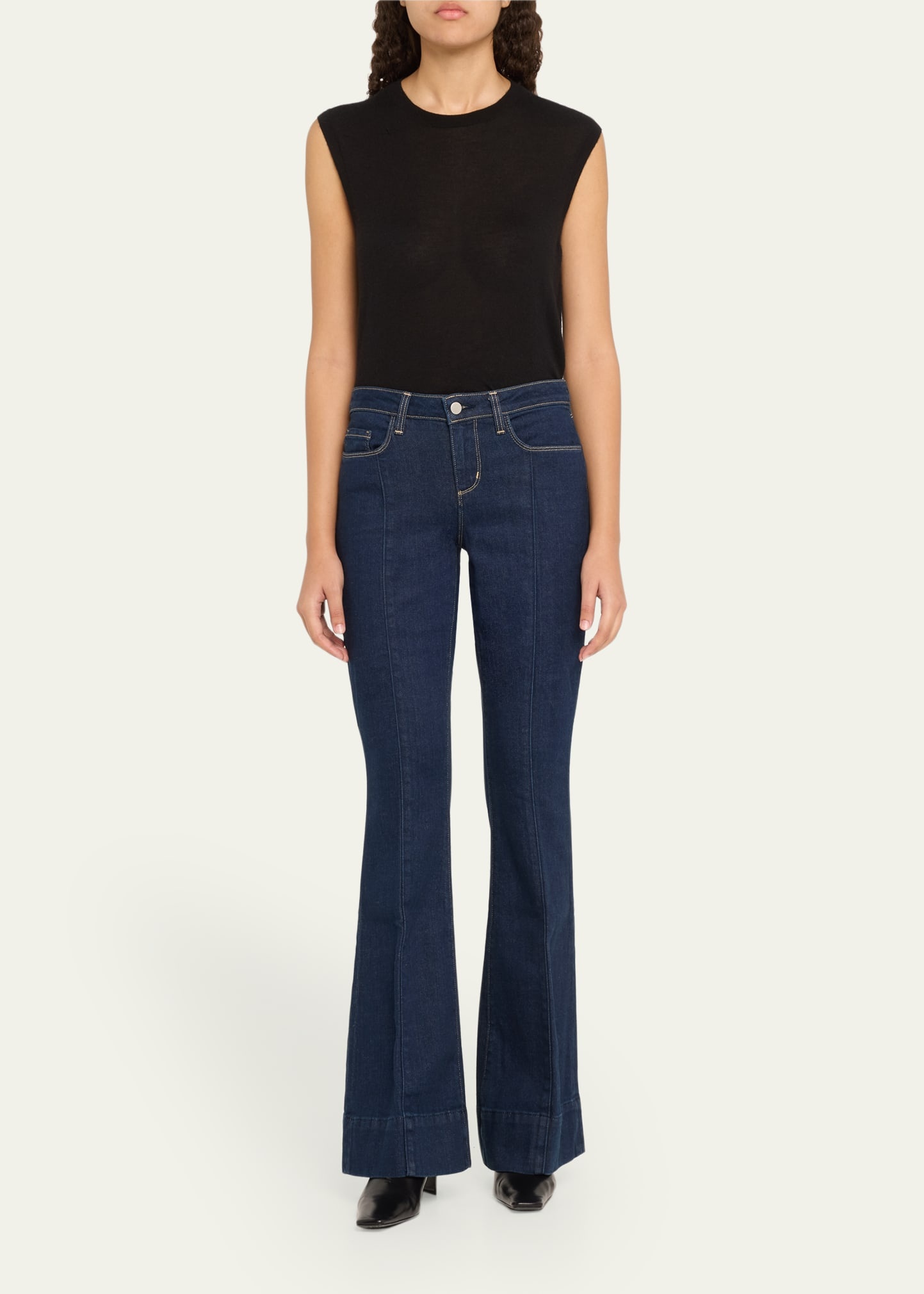 Lenora Seamed Flare Jeans - 2