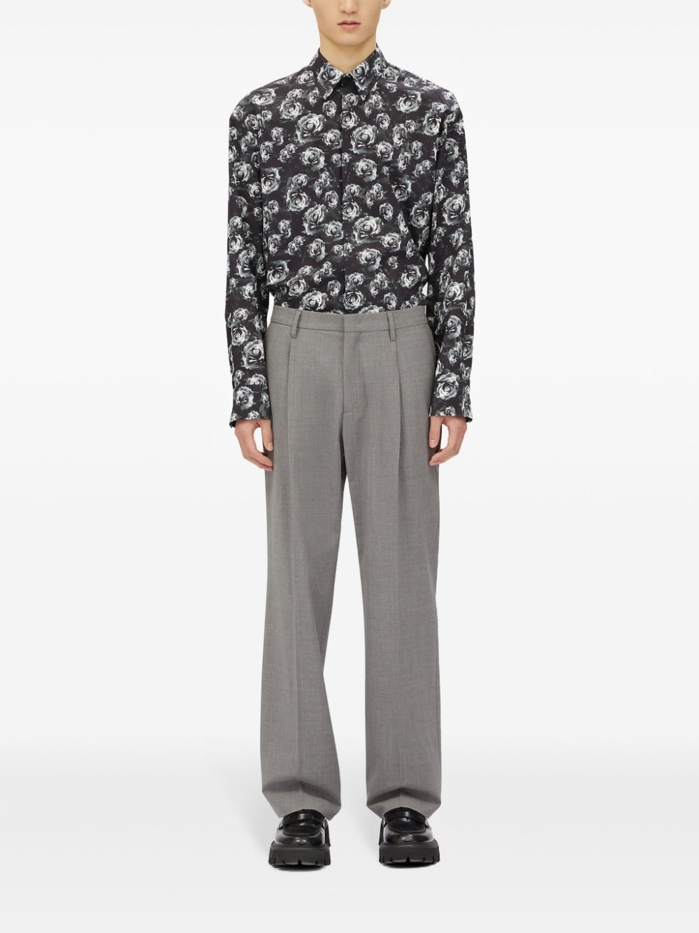 pressed crease classic tailored trousers - 2